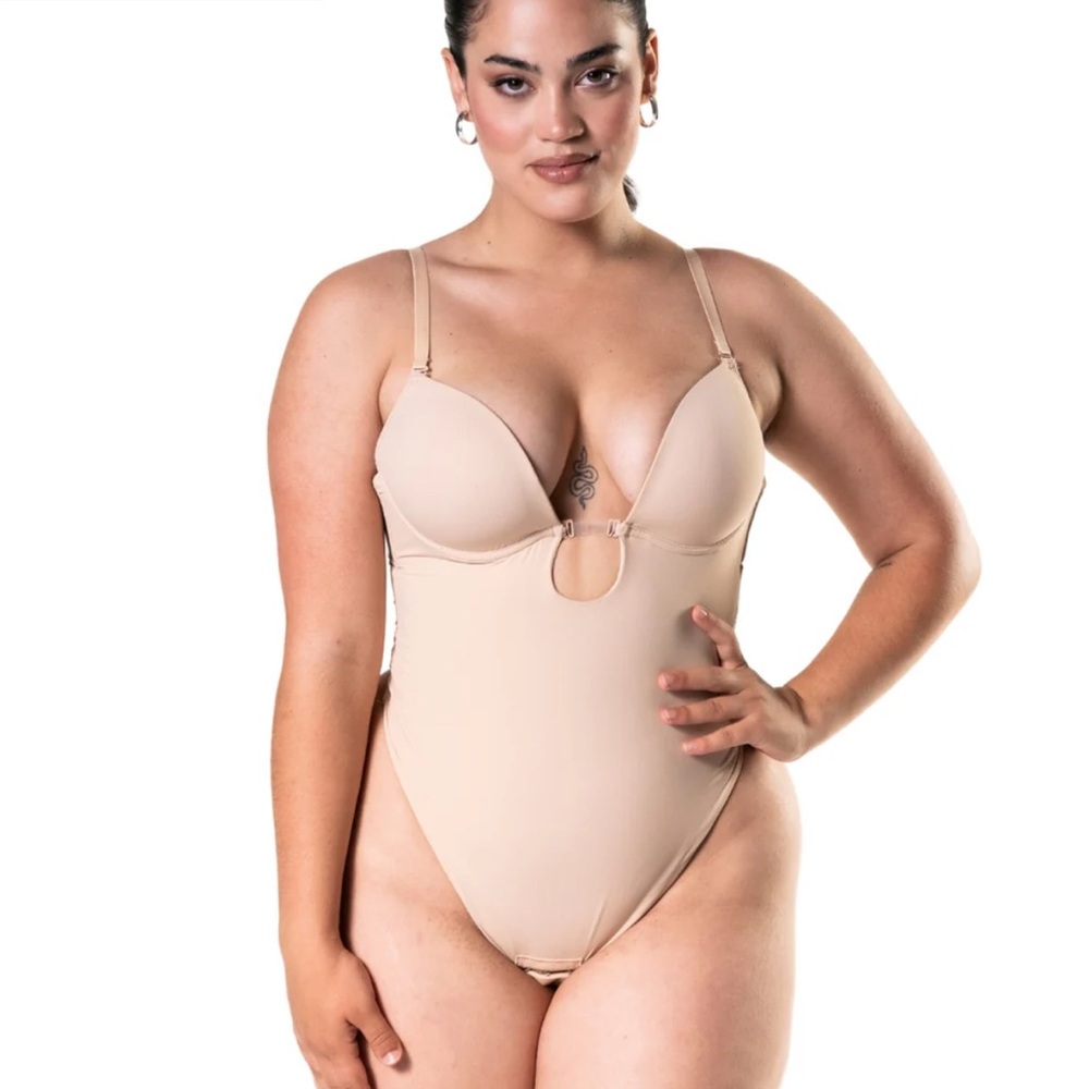 NWT Plunge Shapewear Thong Bodysuit